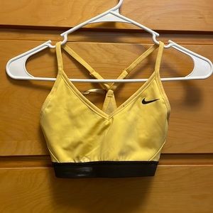Yellow nike bra